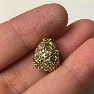Gold Pandora Pineapple with Rhinestones